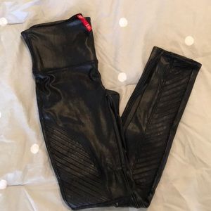 Spanx leather motto leggings